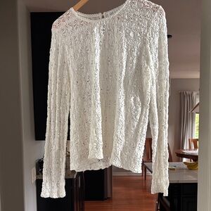 GAP Ivory Lace Blouse Sz M